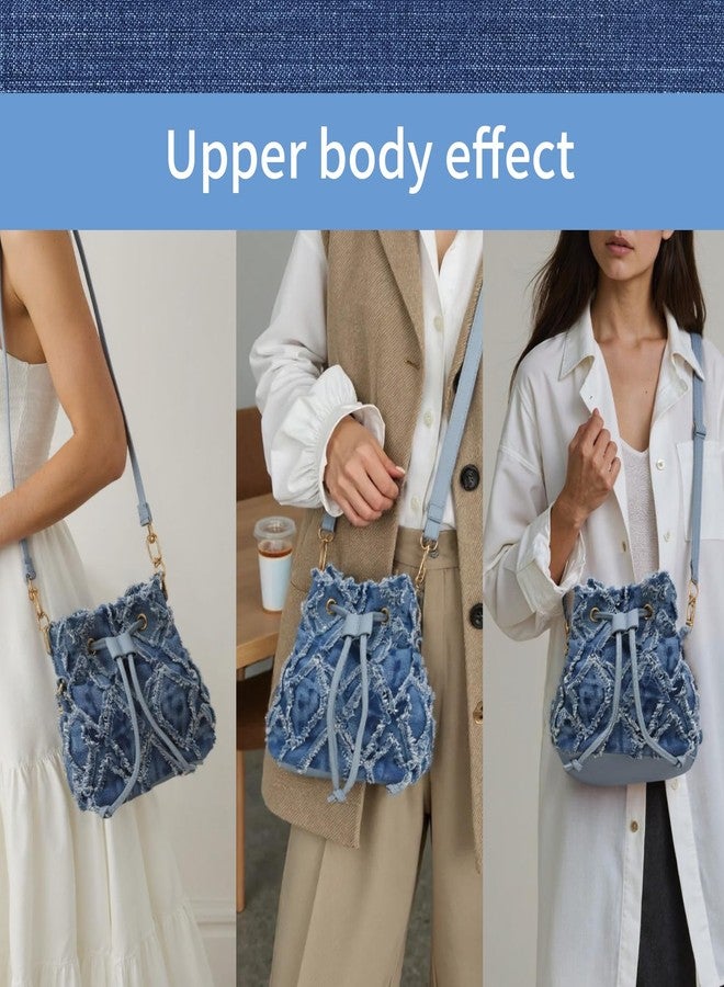 PASDUCHAS Denim Bags for Women 2025, Blue Jean Bucket Purses, Denim Handbag - Image 3